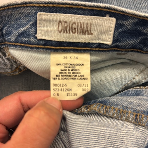 Arizona Men’s Original Jeans 36x34 - Picture 3 of 6